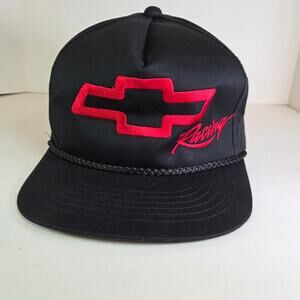 Vintage Chevrolet Racing Snapback Hat Black Red embroidery YoungAn Bangladesh